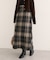 【natural couture】チェック柄ペンシルスカート