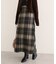 【natural couture】チェック柄ペンシルスカート