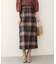 【natural couture】チェック柄ペンシルスカート
