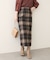 【natural couture】チェック柄ペンシルスカート