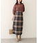 【natural couture】チェック柄ペンシルスカート