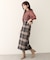 【natural couture】チェック柄ペンシルスカート