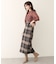 【natural couture】チェック柄ペンシルスカート