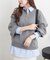 【nane/WEB限定】《一枚でこなれ感》シャツドッキングニット