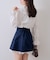 【continuer】【SETUP】裾レースミニスカート
