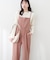 【natural couture】カットソーフロントＺＩＰサロペ