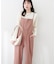 【natural couture】カットソーフロントＺＩＰサロペ