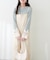 【natural couture】カットソーフロントＺＩＰサロペ