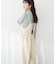 【natural couture】カットソーフロントＺＩＰサロペ