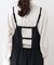 【natural couture】カットソーフロントＺＩＰサロペ