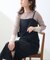 【natural couture】袖口シアーリブニット