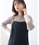 【natural couture】袖口シアーリブニット