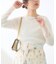 【natural couture】袖口シアーリブニット