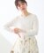 【natural couture】袖口シアーリブニット