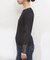 【natural couture】袖口シアーリブニット