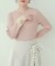 【natural couture】袖口シアーリブニット