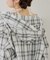 【RMAF】丈違いチェックフードレース付ブラウス
