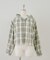 【RMAF】丈違いチェックフードレース付ブラウス