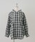 【RMAF】丈違いチェックフードレース付ブラウス