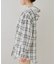【RMAF】丈違いチェックフードレース付ブラウス