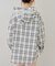 【RMAF】丈違いチェックフードレース付ブラウス