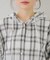 【RMAF】丈違いチェックフードレース付ブラウス
