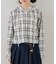【RMAF】丈違いチェックフードレース付ブラウス