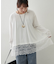 裾レースイレヘムTシャツ