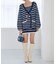 【Seemi】２枚セットボーダーニットワンピース