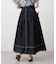 足長効果◎フロントZIPフレアースカート