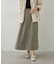 足長効果◎フロントZIPフレアースカート