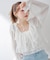 【continuer】ラッフルブラウス&シャーリングキャミ