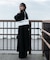 【Mavie..7】【3サイズ展開】マフラーセットフレアロングコート