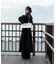 【Mavie..7】【3サイズ展開】マフラーセットフレアロングコート
