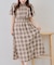 【OUTLET限定】上品な雰囲気漂う、ピンタック袖フレアワンピース
