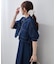 【きれいめセットアップ】デニム5分袖ブルゾン＋キャミワンピース