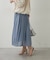 【軽やかに揺れるフレアシルエット】ウエストフリルギャザースカート