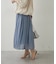 【軽やかに揺れるフレアシルエット】ウエストフリルギャザースカート