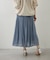 【軽やかに揺れるフレアシルエット】ウエストフリルギャザースカート