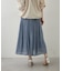 【軽やかに揺れるフレアシルエット】ウエストフリルギャザースカート