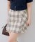 【continuer】チェックプリーツミニスカート