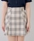 【continuer】チェックプリーツミニスカート