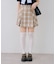 【continuer】チェックプリーツミニスカート
