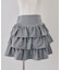 【continuer】サイドリボンティアードミニスカート