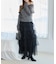【one after another】チュールティアードロングスカート