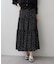 【トレンドのドット柄】ティアードプリーツスカート