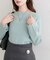 【natural couture】スカラップラメニット