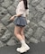 【continuer】5分袖ラッフルブラウス&シャーリングキャミ