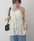 【SETUP】花刺繍キャミチュニックブラウス