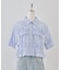 【continuer】フリフリフリル短丈ブラウス